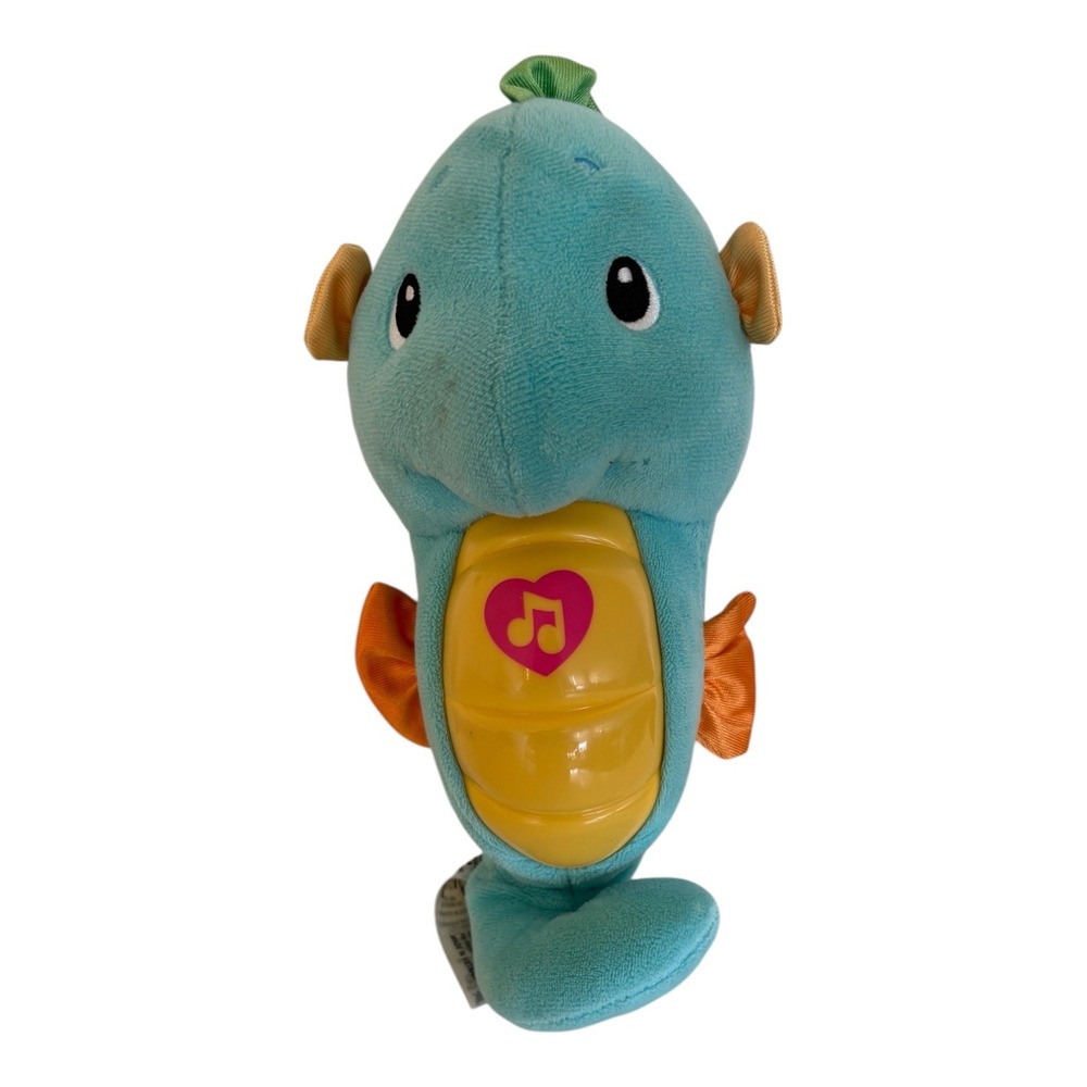 Fisher Price Soothe and Glow Seahorse Blue Musical Plush Toy Lullaby Light Up